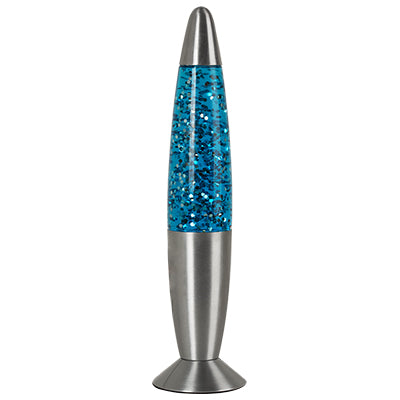 Eurolux Glitter Lamp with Silver Metal Cap & Base Blue Water in Electrical & Lighting, Interior Lighting, Lighting