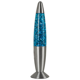 Eurolux Glitter Lamp with Silver Metal Cap & Base Blue Water in Electrical & Lighting, Interior Lighting, Lighting
