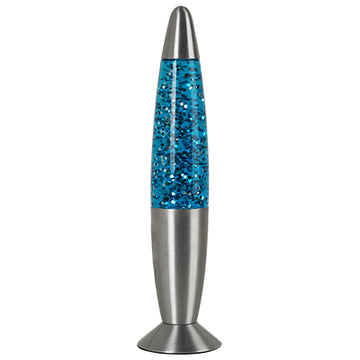 Eurolux Glitter Lamp with Silver Metal Cap & Base Blue Water in Electrical & Lighting, Interior Lighting, Lighting