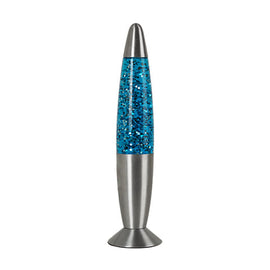 Eurolux Glitter Lamp with Silver Metal Cap & Base Blue Water - image 01