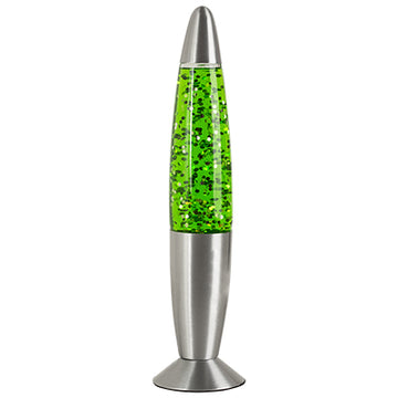 Eurolux Glitter Lamp with Silver Metal Cap & Base Green Water in Electrical & Lighting, Interior Lighting, Lighting