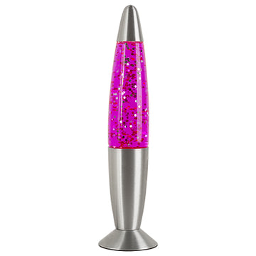 Eurolux Glitter Lamp with Silver Metal Cap & Base Pink Water in Electrical & Lighting, Interior Lighting, Lighting