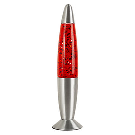 Eurolux Glitter Lamp with Silver Metal Cap & Base Red Water in Electrical & Lighting, Interior Lighting, Lighting