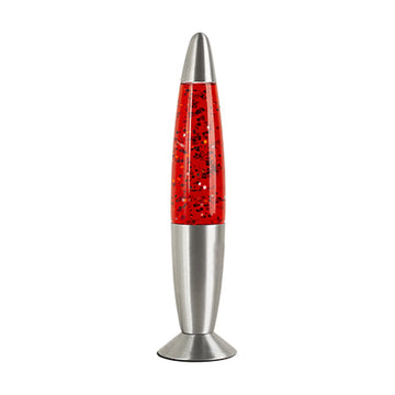 Eurolux Glitter Lamp with Silver Metal Cap & Base Red Water - image 01