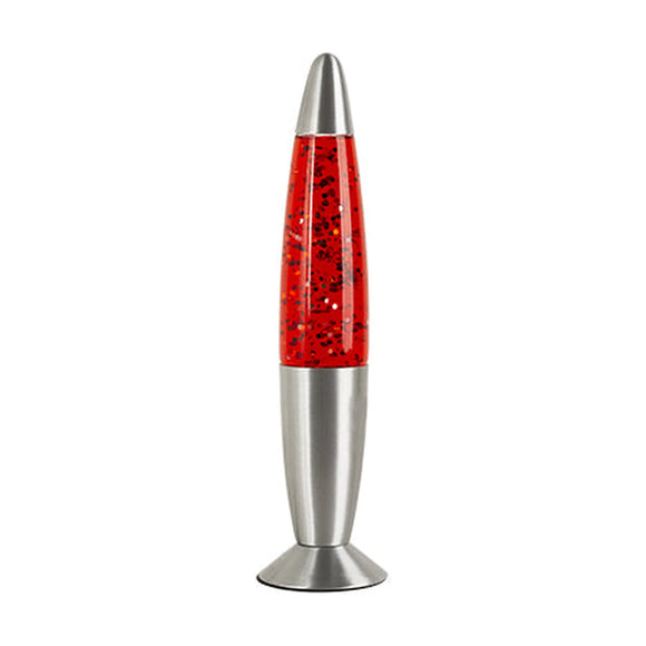 Eurolux Glitter Lamp with Silver Metal Cap & Base Red Water - image 01