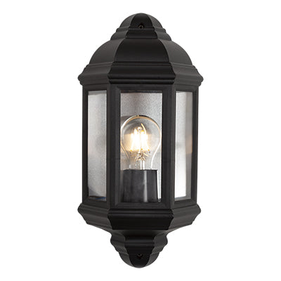 Eurolux Plastic Lantern 3 Panel Half Wall Black in Electrical & Lighting,Lighting,Exterior Lighting