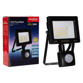 Eurolux LED 20W Floodlight & Sensor Black 4000K in Electrical & Lighting,Lighting,Exterior Lighting