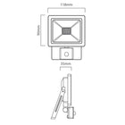 Eurolux LED 20W Floodlight & Sensor Black 4000K - image 01