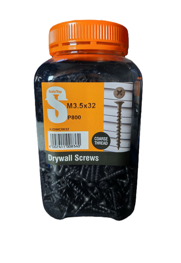 Safe Top Drywall Screws Course M3.5X32 P800 Value Jar in Hardware Fasteners