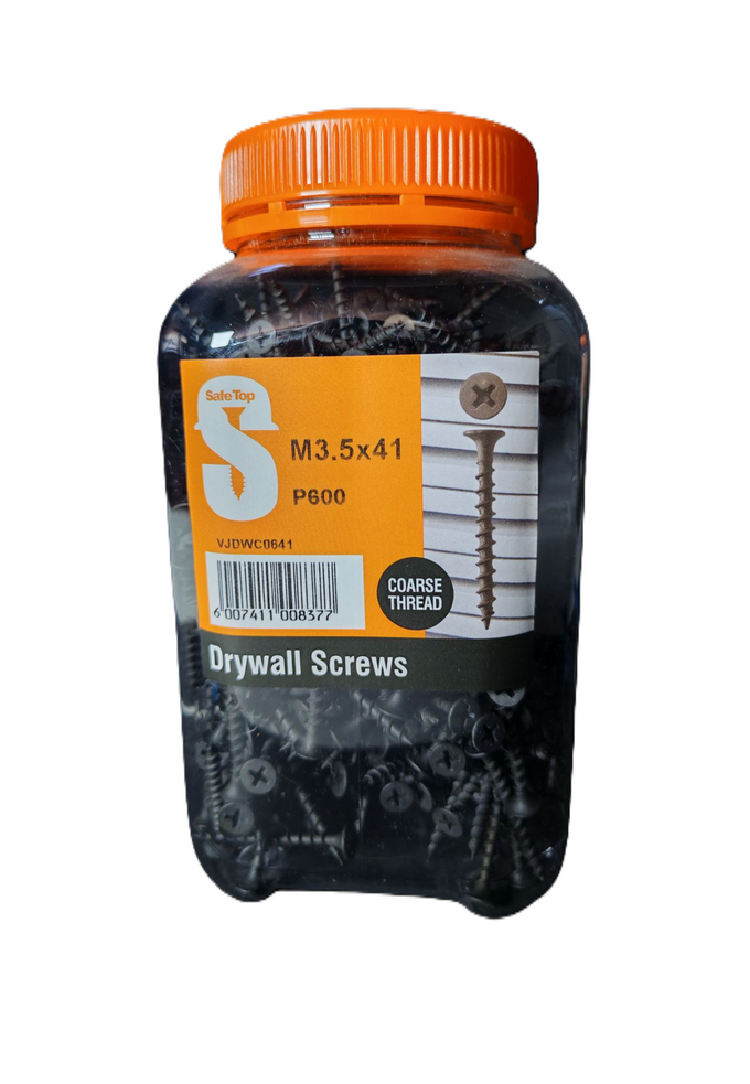 Safe Top Drywall Screws Course M3.5X41 P600 Value Jar in Hardware Fasteners