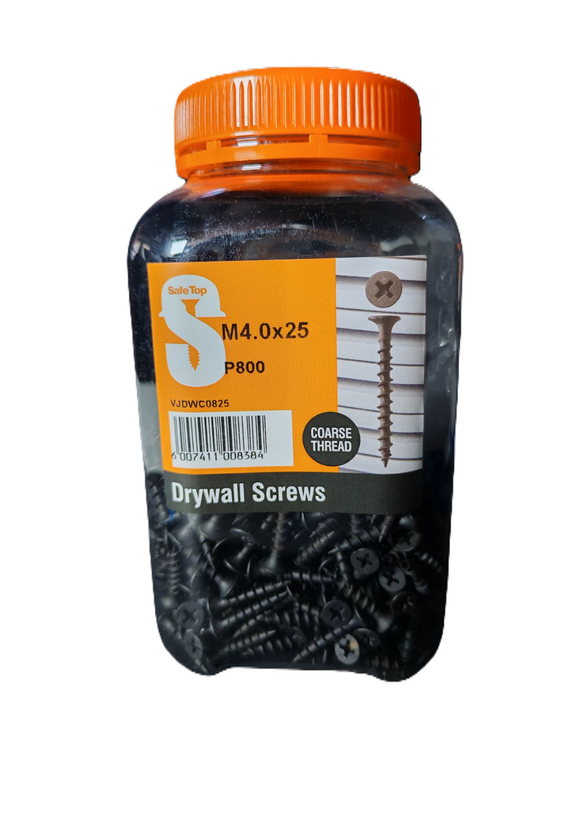 Safe Top Drywall Screws Course M4.0X25 P800 Value Jar in Hardware Fasteners