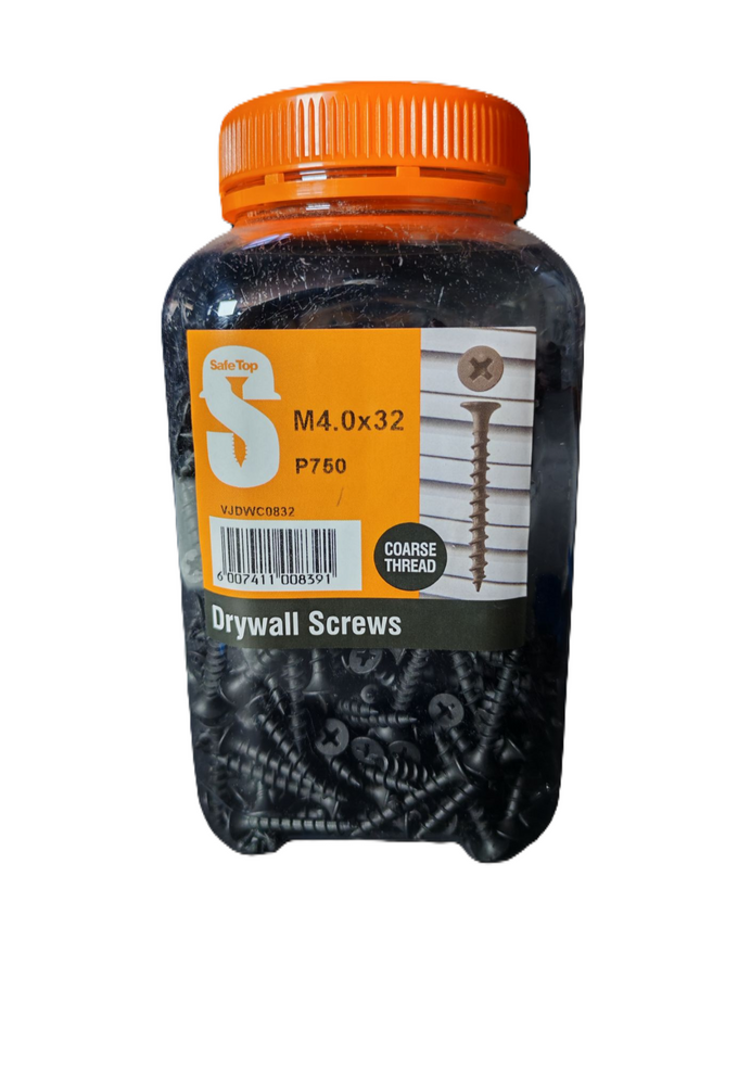 Safe Top Drywall Screws Course M4.0X32 P750 Value Jar in Hardware Fasteners