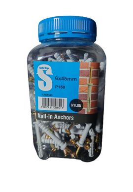 Safe Top Nail In Anchor 6X45mm P150 Value Jar in Hardware Fasteners