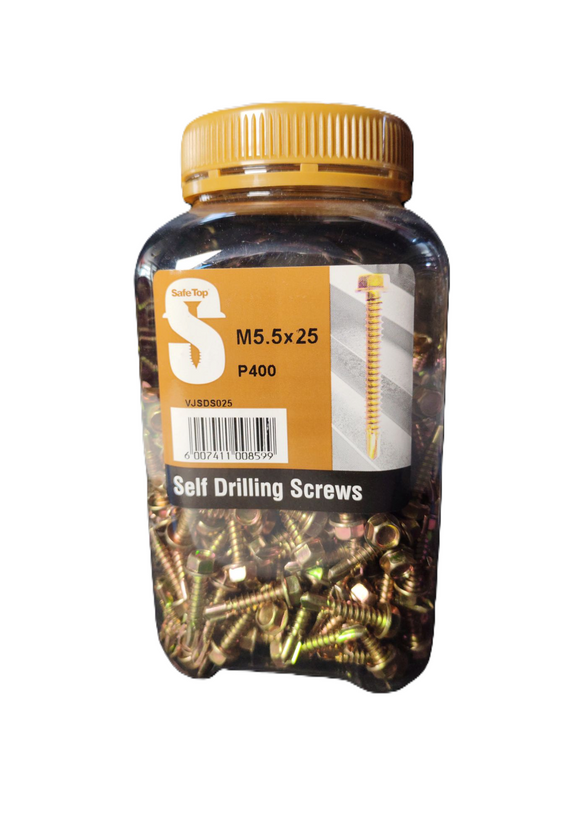 Safe Top Self Drill Screws M5.5X25 P400 Value Jar in Hardware Fasteners