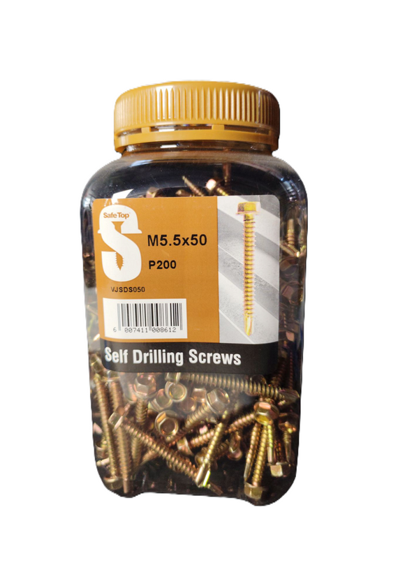 Safe Top Self Drill Screws M5.5X50 P200 Value Jar in Hardware Fasteners