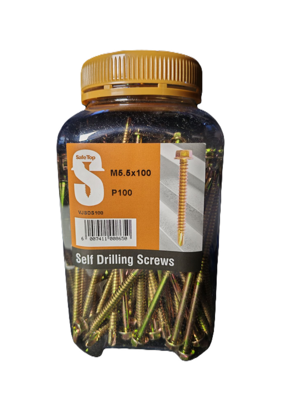 Safe Top Self Drill Screws M5.5X100 P100 Value Jar in Hardware Fasteners
