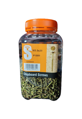 Safe Top Chipboard Screws M3.5X20 P1500 Value Jar in Hardware Fasteners
