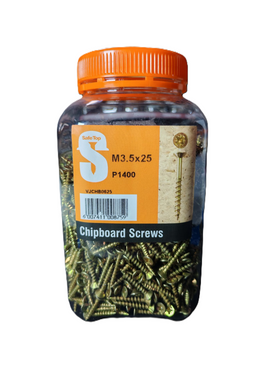 Safe Top Chipboard Screws M3.5X25 P1400 Value Jar in Hardware Fasteners
