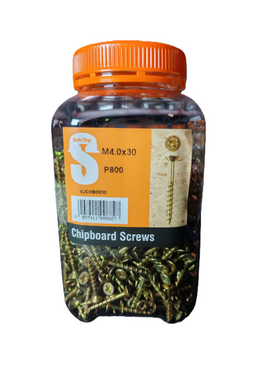 Safe Top Chipboard Screws M4.0X30 P800 Value Jar in Hardware Fasteners