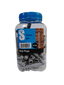 Safe Top Wall Plugs Nylon 12mm P60 Value Jar in Hardware Fasteners