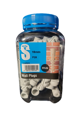 Safe Top Wall Plugs Nylon 16mm P25 Value Jar in Hardware Fasteners