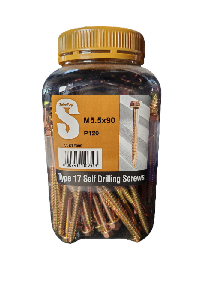 Safe Top No.17 Self Drill Screws M5.5X90 P120 Value Jar in Hardware Fasteners
