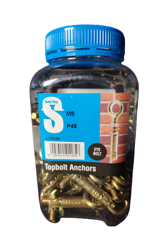 Safe Top Topbolt Eye M6 P45 Value Jar in Hardware Fasteners