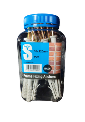 Safe Top  Frame Fix Anchors 10X120mm P20 Value Jar in Hardware Fasteners