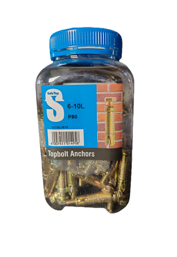 Safe Top Topbolts 6-10L P80 Value Jar in Hardware Fasteners