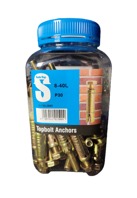 Safe Top Topbolts 8-40L P30 Value Jar in Hardware Fasteners