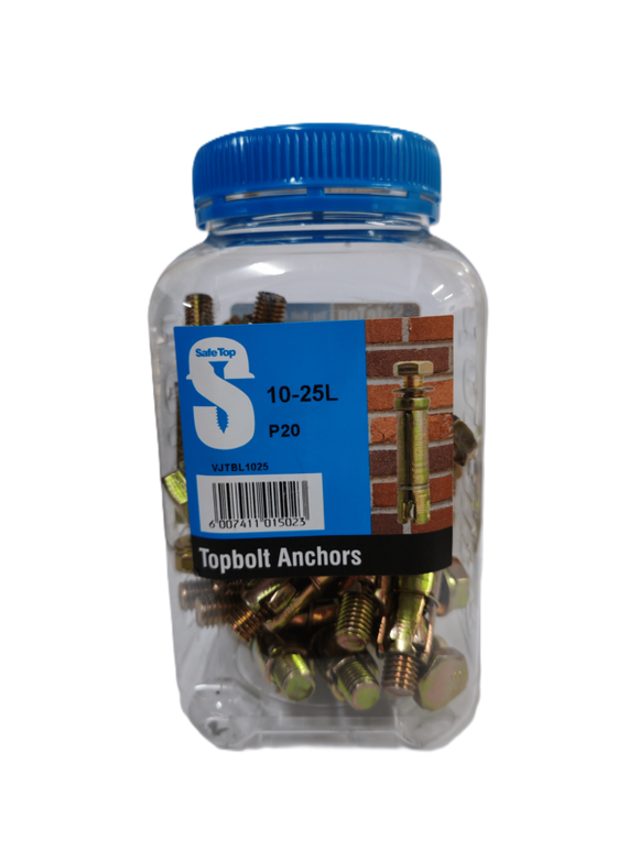 Safe Top Topbolts 10-25L P20 Value Jar in Hardware Fasteners