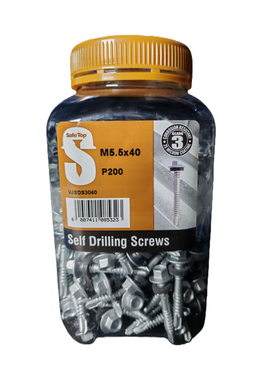 Safe Top Self Drill Screws Class 3 M5.5X40 P200 Value Jar in Hardware Fasteners