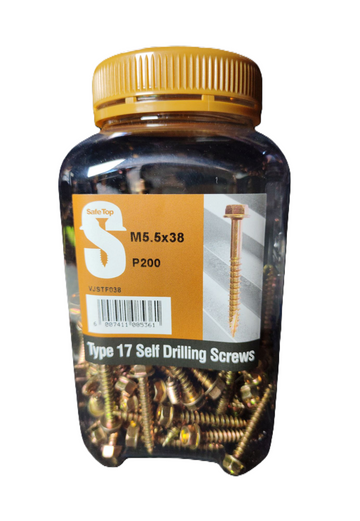 Safe Top No.17 Self Drill Screws M5.5X38 P200 Value Jar in Hardware Fasteners