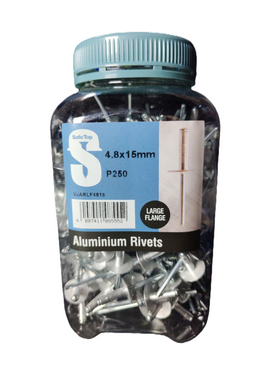 Safe Top Large Flange Rivets 4.8X15mm P250 Value Jar in Hardware Fasteners