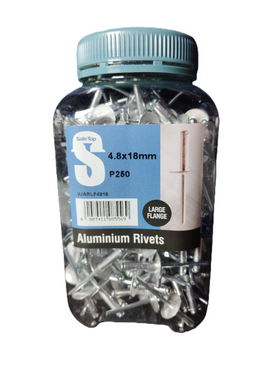 Safe Top Large Flange Rivets 4.8X18mm P250 Value Jar in Hardware Fasteners
