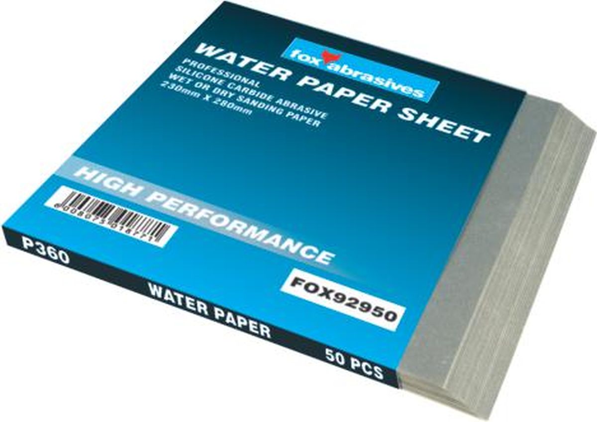 Fox Sanding Waterpaper Pro P 360 50pk FOX92950 in Paint