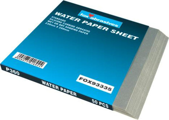 Fox Sanding Waterpaper P 360 50pk FOX93335 in Paint