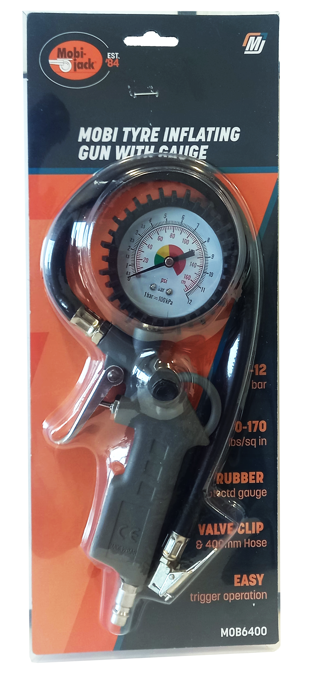 Mobi Tyre Inflating Gun With Gauge MOB6400 in Tools