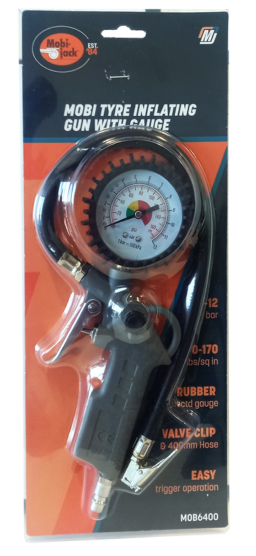 Mobi Tyre Inflating Gun With Gauge MOB6400 in Tools