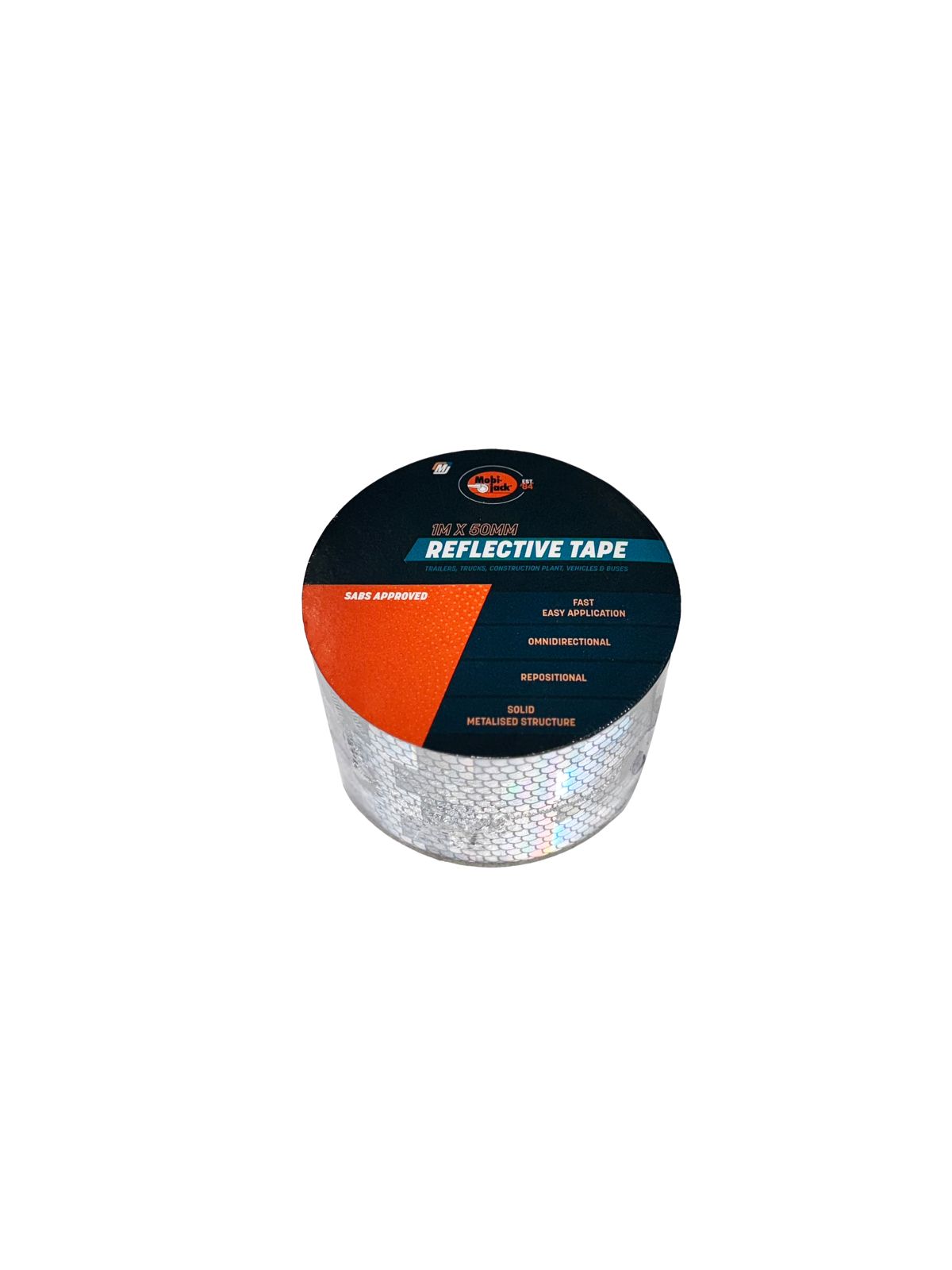 Mobi Reflective Tape 1M White 50mm MOB7912 in Paint