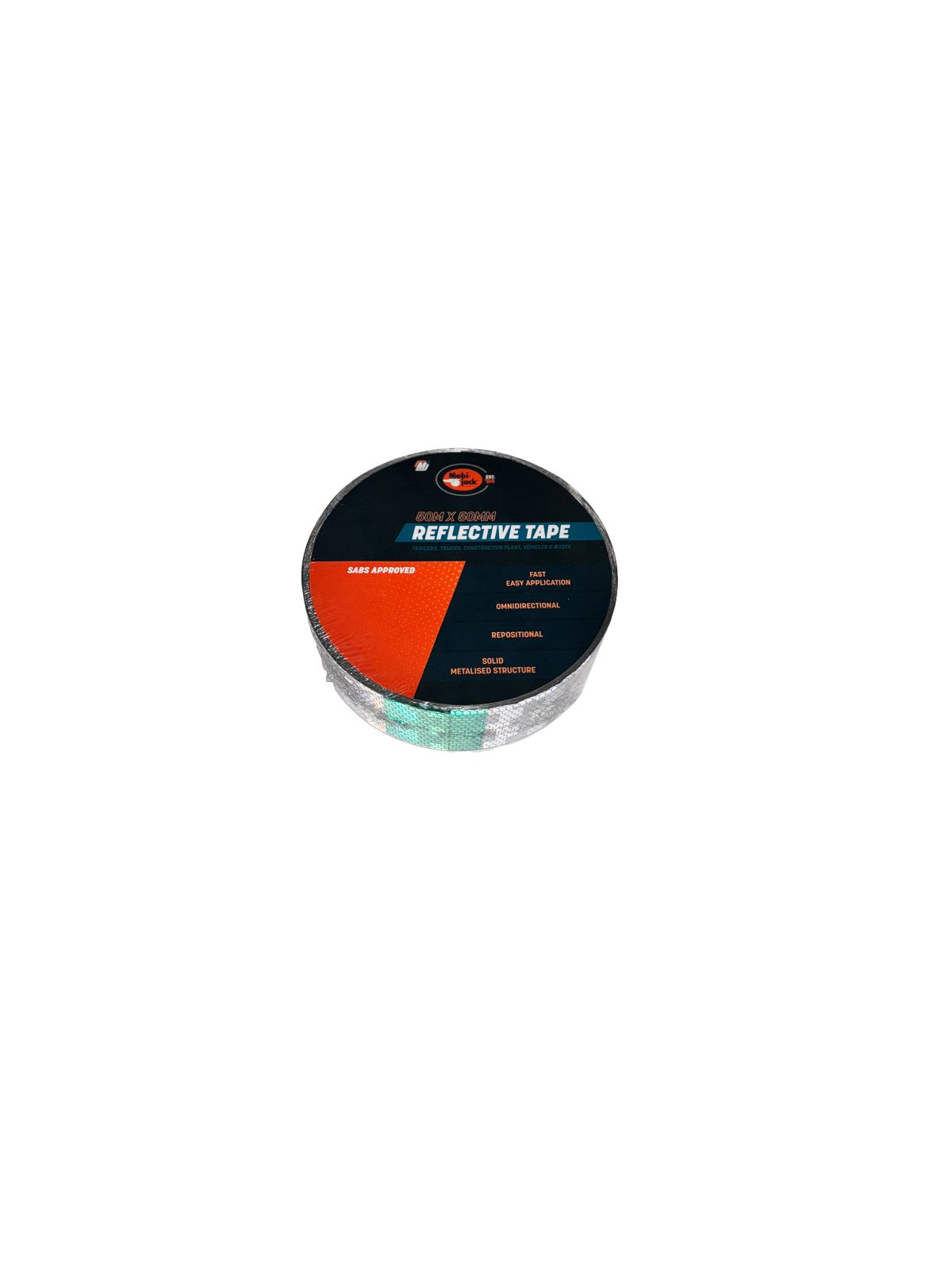 Mobi Reflective Tape 50M White X50mm MOB7917 in Paint