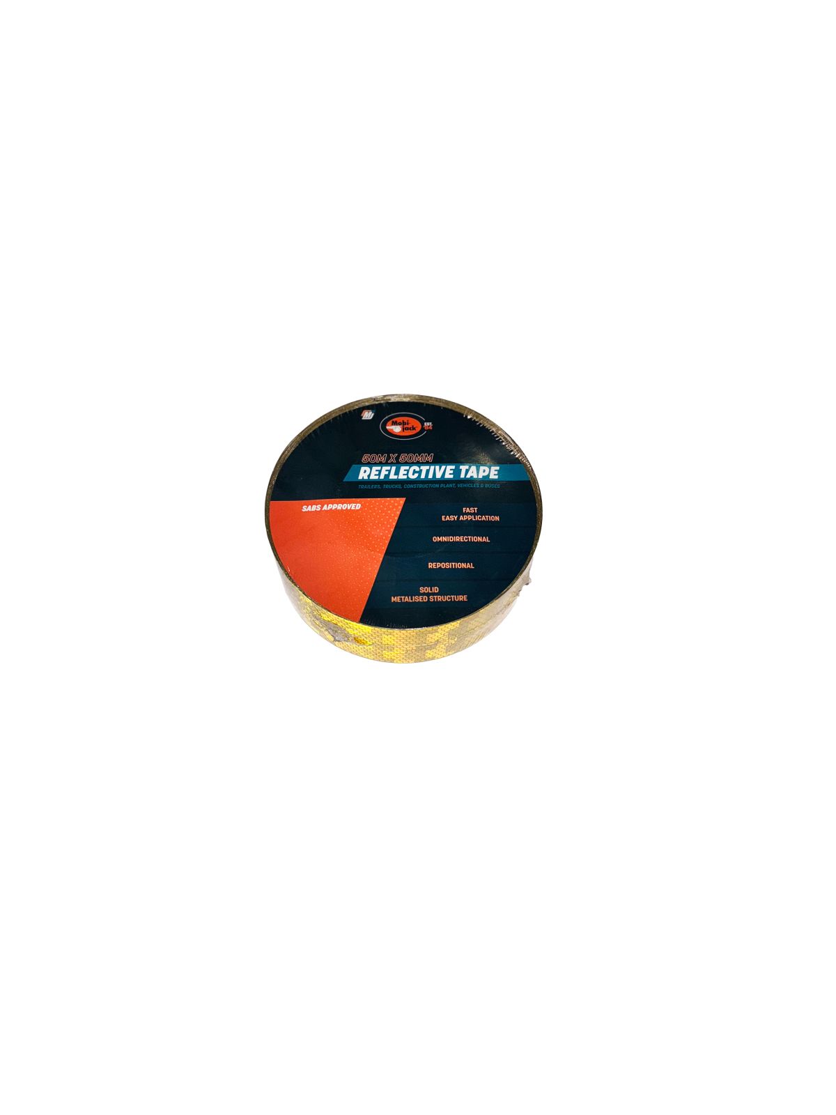 Mobi Reflective Tape 50M Yellow X50mm MOB7918 in Paint