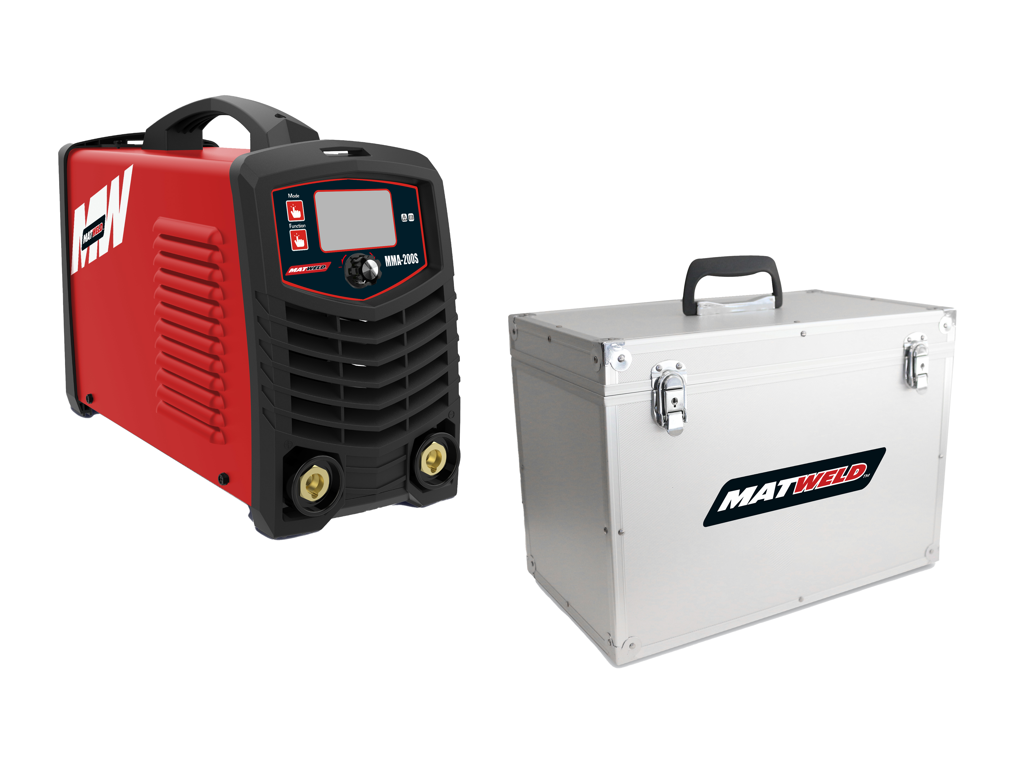 Matweld Inverter Welder Red Aluminium 200A MAT9005P in Tools