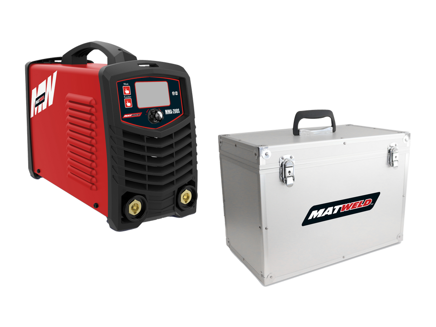 Matweld Inverter Welder Red Aluminium 200A MAT9005P in Tools