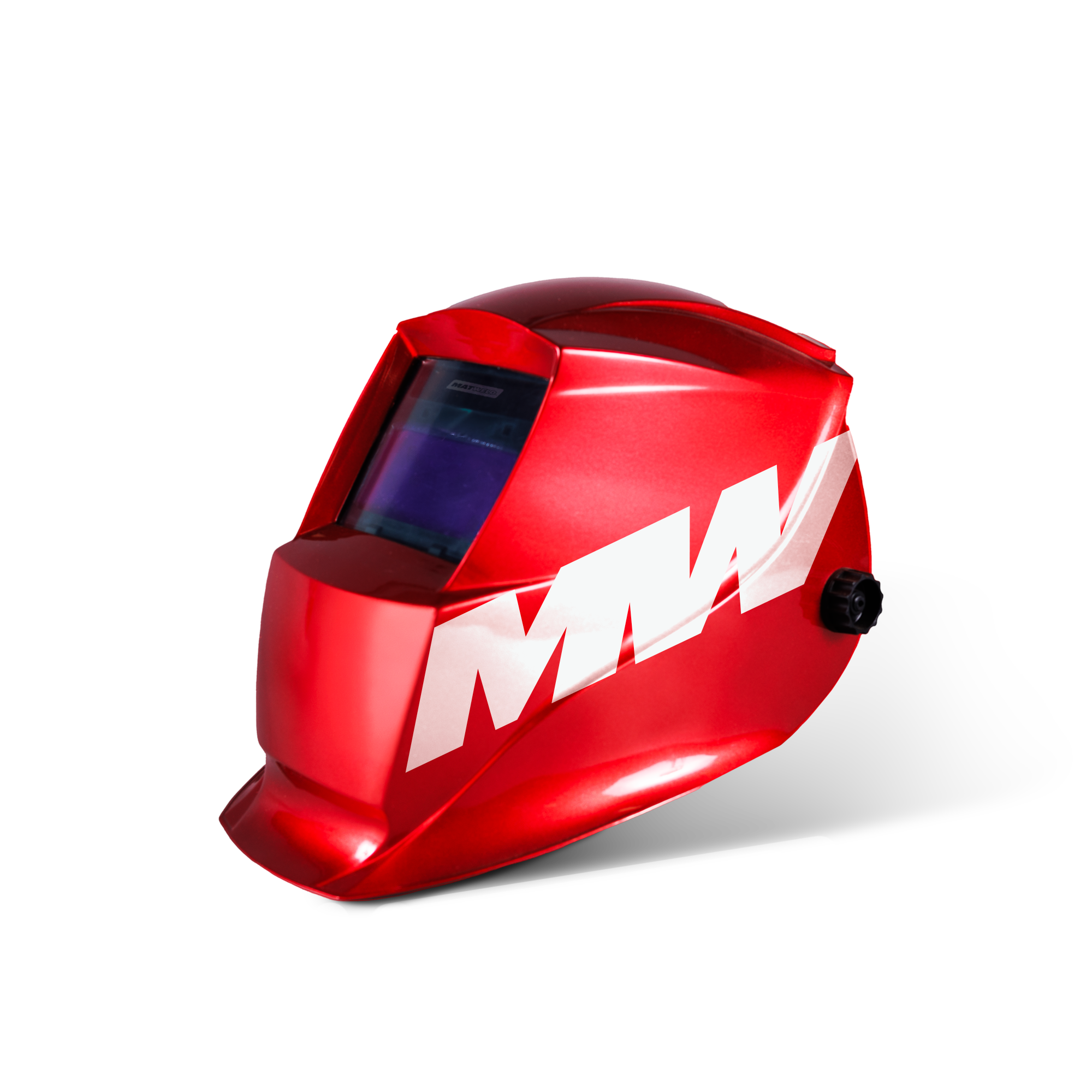 Matweld Welding Helmet Auto Darkening Adj Shiny Red HON3010 in Tools