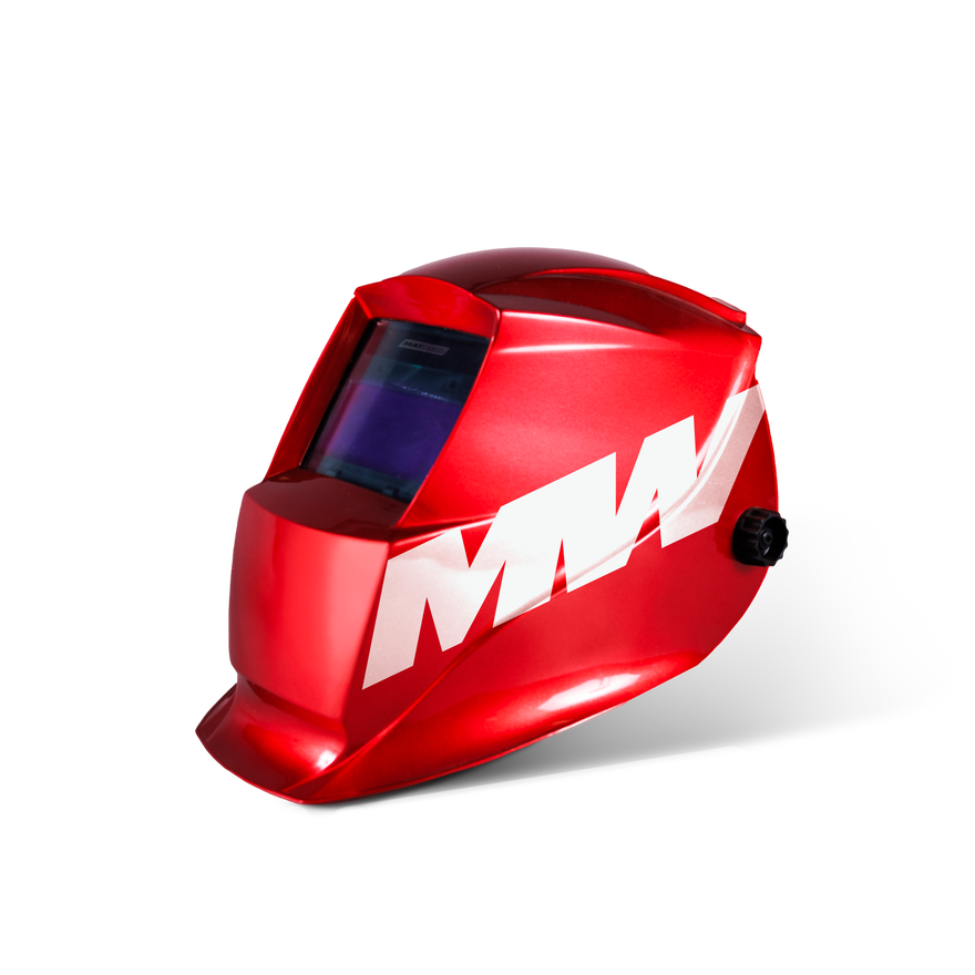 Matweld Welding Helmet Auto Darkening Adj Shiny Red HON3010 in Tools
