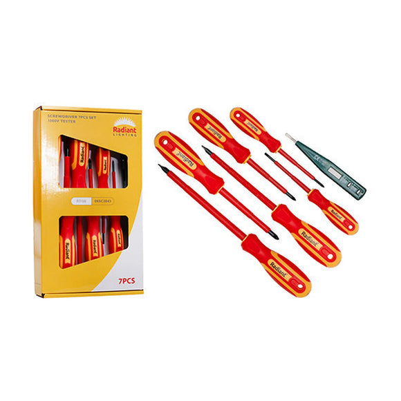 Radiant Screwdriver 7Pc Set Insulation & Tester 1000V - image 01