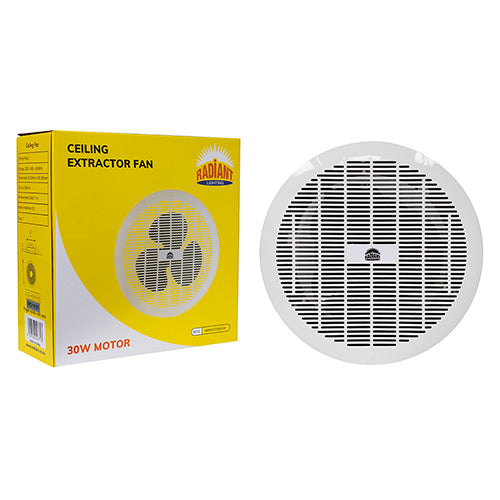 Radiant Extractor Fan Round Ceiling 305mm White 30W in Electrical & Lighting,Lighting,Extractor Fans