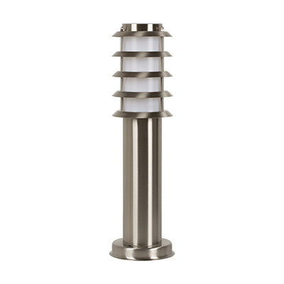 Radiant Slate Grid Bollard Outdoor 450mm Stainless Steel 1xE27 in Electrical & Lighting,Lighting,Exterior Lighting