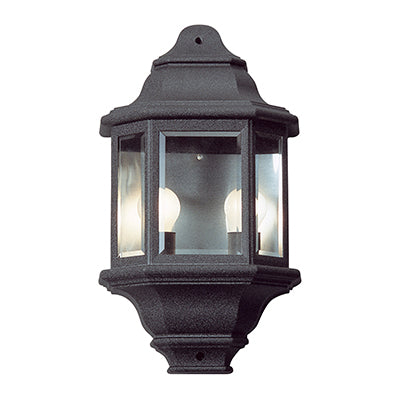 Radiant Wall Light Outdoor Large Half Lantern Black 2xE27 in Electrical & Lighting,Lighting,Exterior Lighting